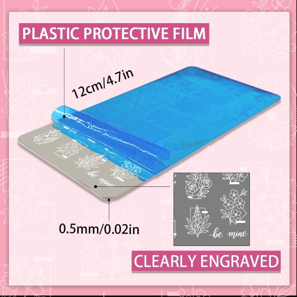 3 peças de placas de estampage - Nail Art Inspo avaliação e preço