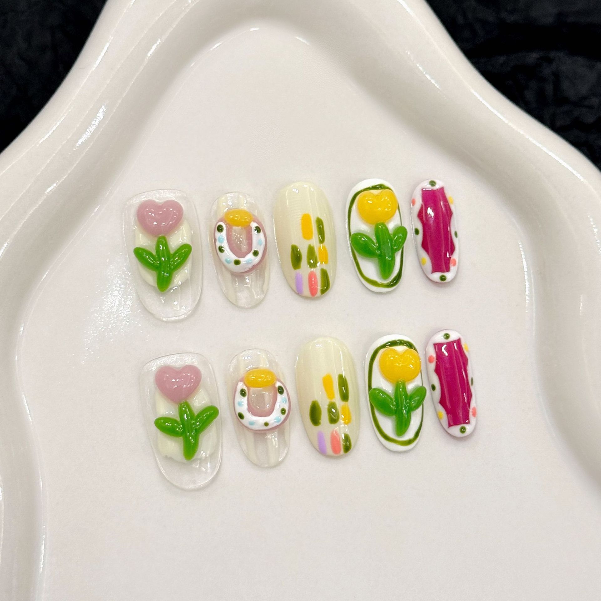 10 pçs artesanal imprensa em u - Nail Art Strawberry avaliação e preço
