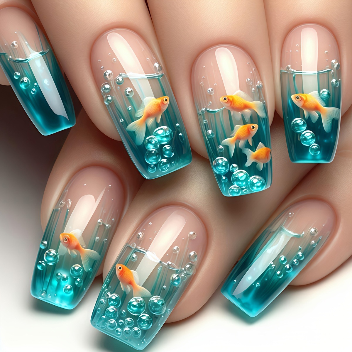 Unhas postiças quadradas de co - Nail Art Yellow avaliação e preço