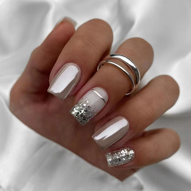Unhas postiças curtas quadrada - Nail Art Inspo avaliação e preço