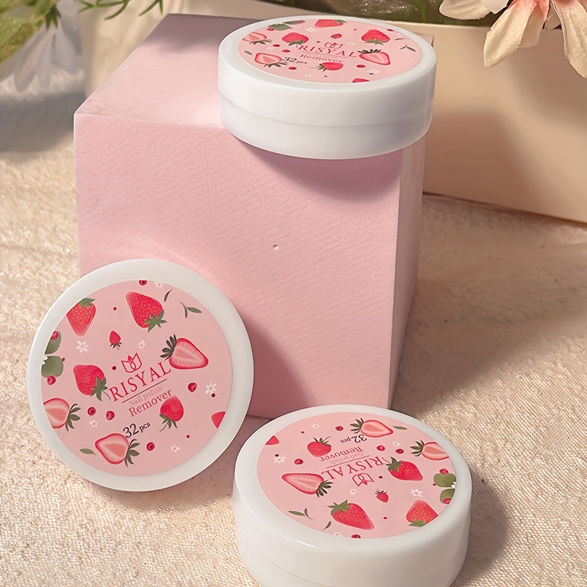 32 almofadas removedoras de es - Nail Art Strawberry avaliação e preço