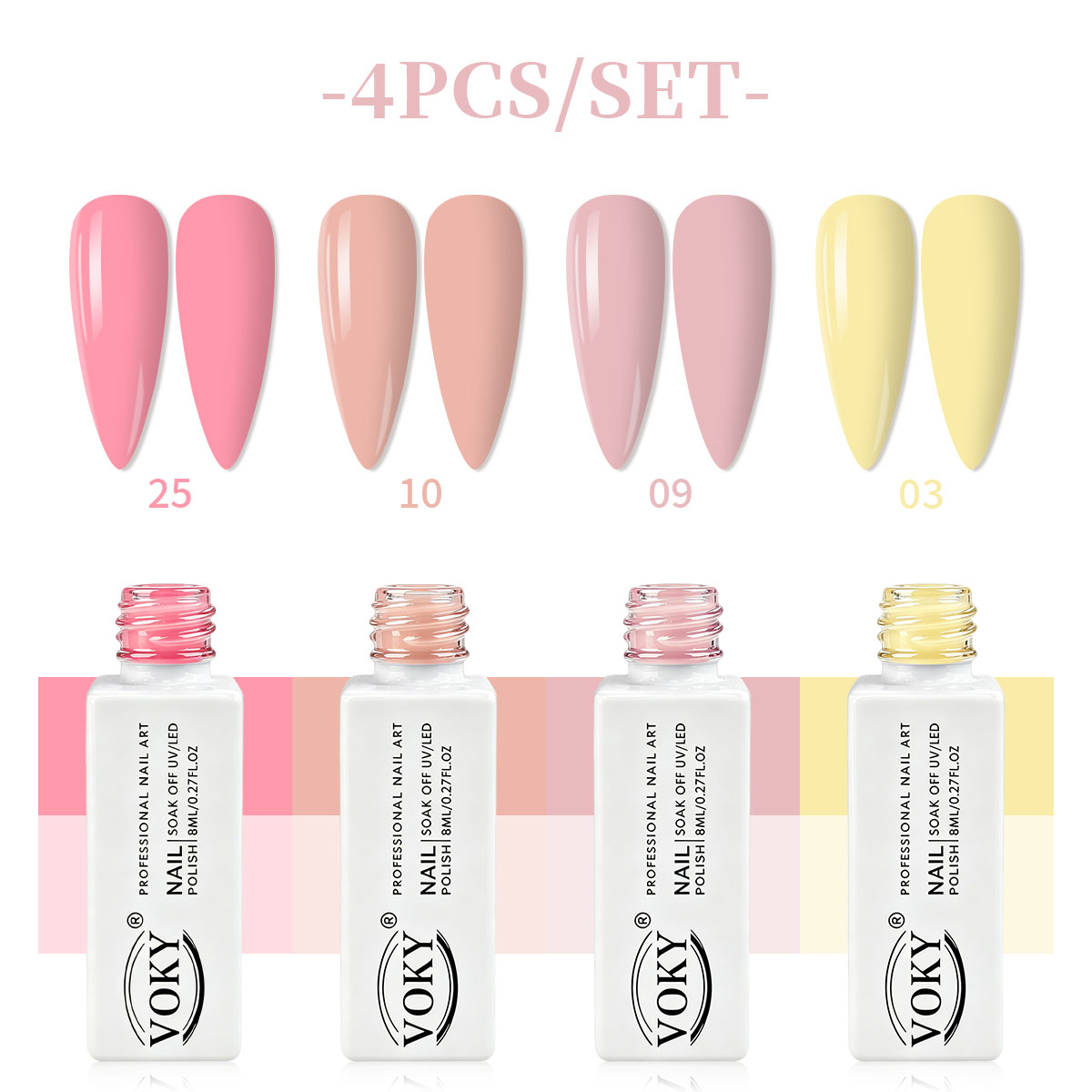 Conjunto de quatro peças de es - Nail Art Yellow avaliação e preço